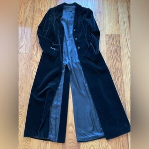 Zara Black Velvet Long Coat